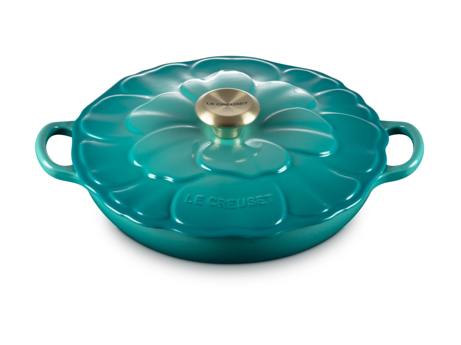 Le Creuset Signature Gourmet-Profitopf Blume bleu riviera 26cm - Produktbild 3