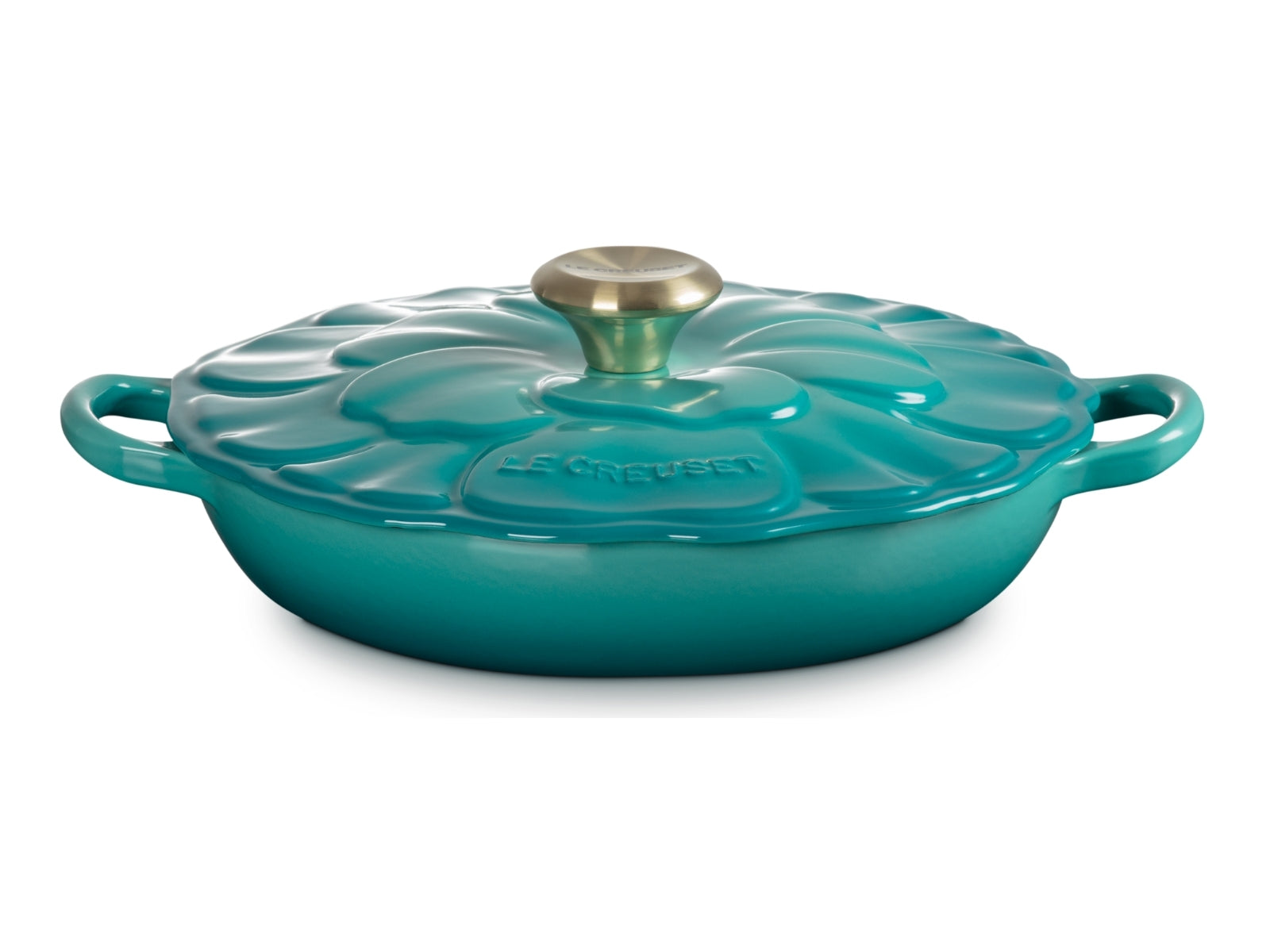 Le Creuset Signature Gourmet-Profitopf Blume bleu riviera 26cm - Produktbild 1