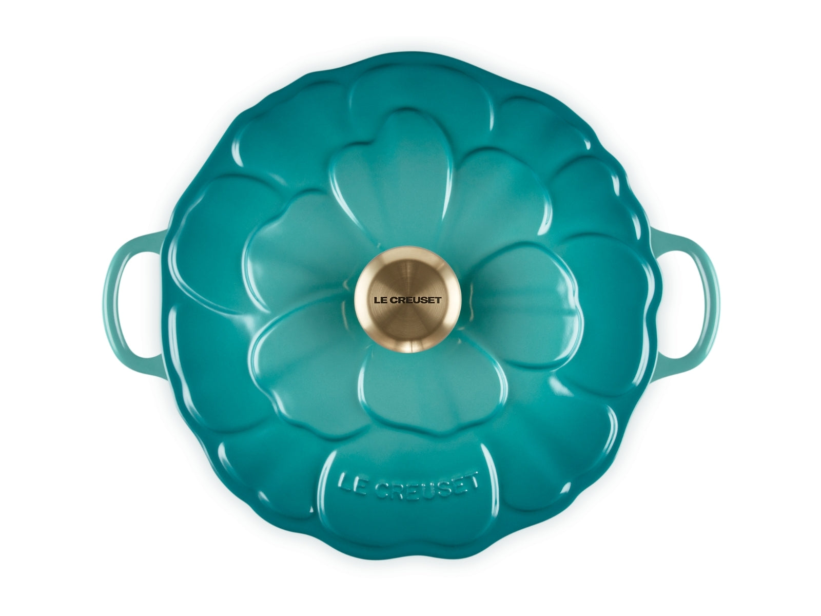 Le Creuset Signature Gourmet-Profitopf Blume bleu riviera 26cm - Produktbild 4