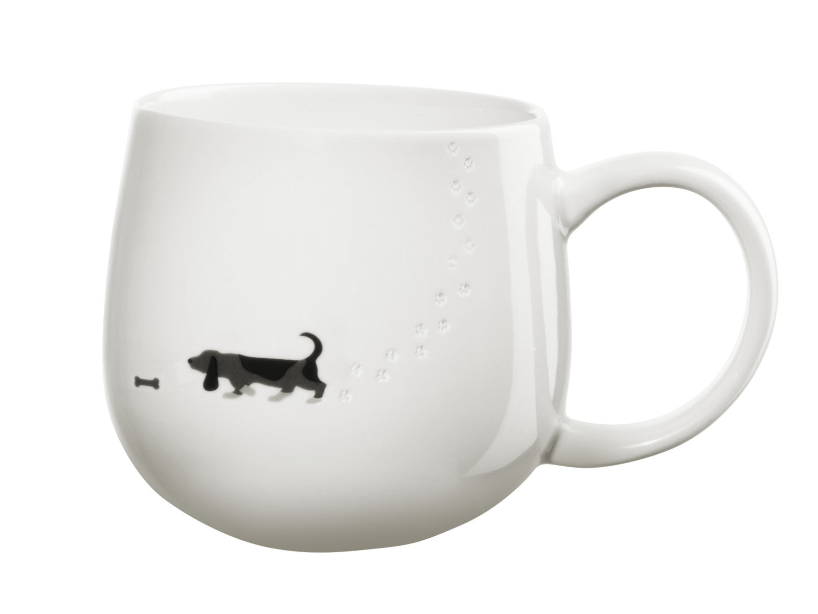 ASA magu Henkelbecher Dog weiß 0,4l Freisteller 