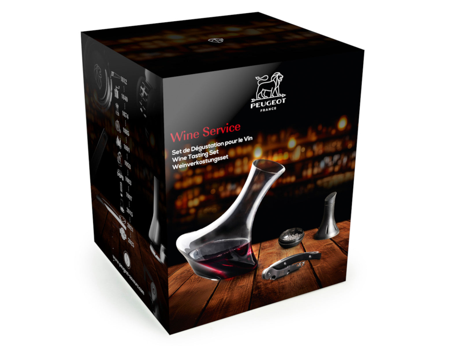 PEUGEOT WINE SERVICE Weinverkostungsset 4tlg Freisteller 2