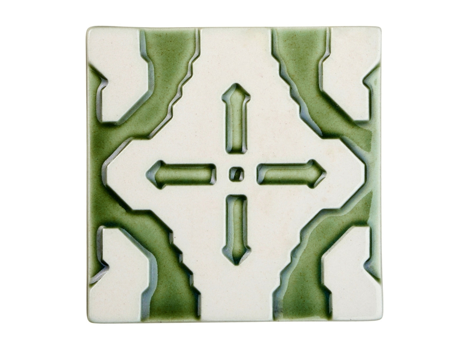 ASA ceramic coaster Untersetzer peubla blanco verde Set 2tlg - Produktbild 1