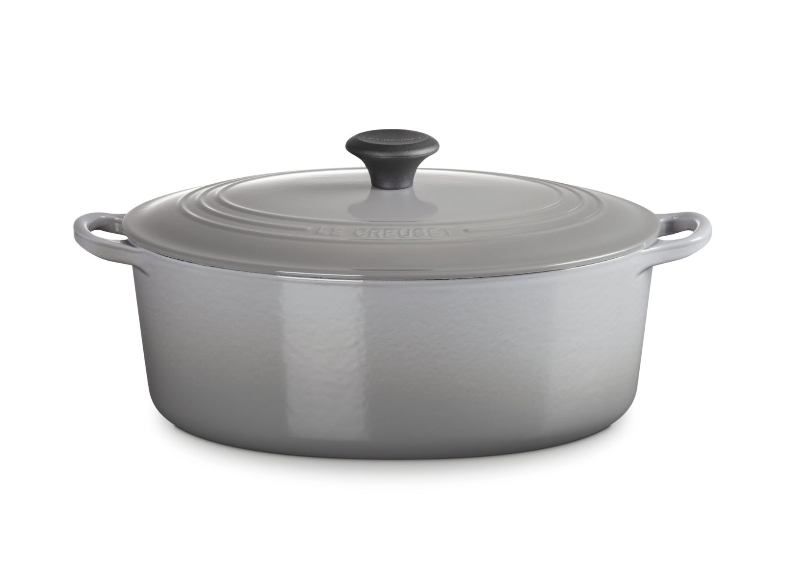 Le Creuset Bräter Tradition oval perlgrau 31cm Freisteller 1