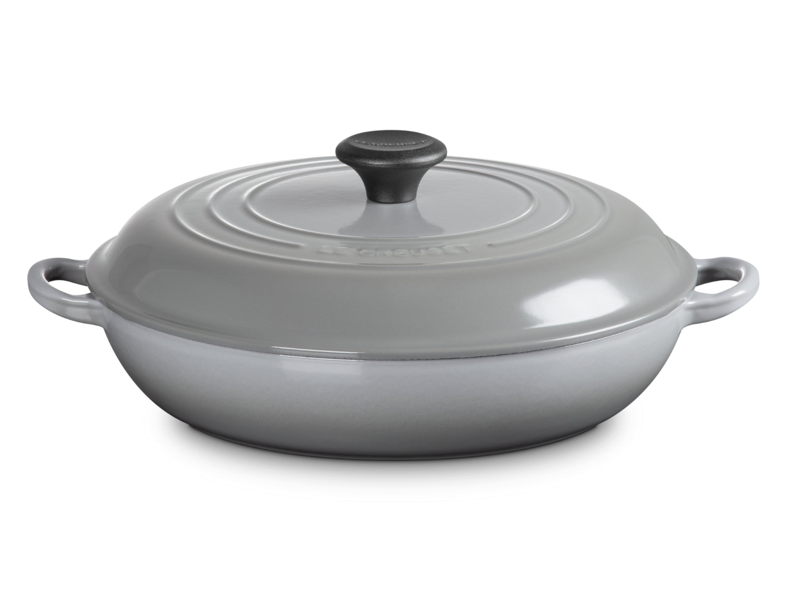 Le Creuset Gourmet-Profitopf Tradition rund perlgrau 30cm Freisteller 1