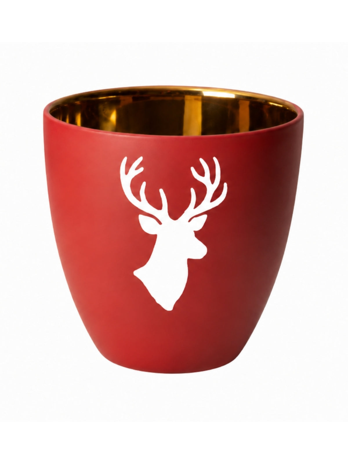 ASA xmas Windlicht Hirschgeweih rot 6,5cm - Produktbild 1