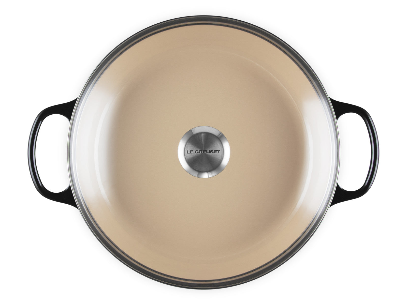Le Creuset Gourmet-Profitopf mit Glasdeckel Signature schwarz glänzend 30cm Freisteller 4