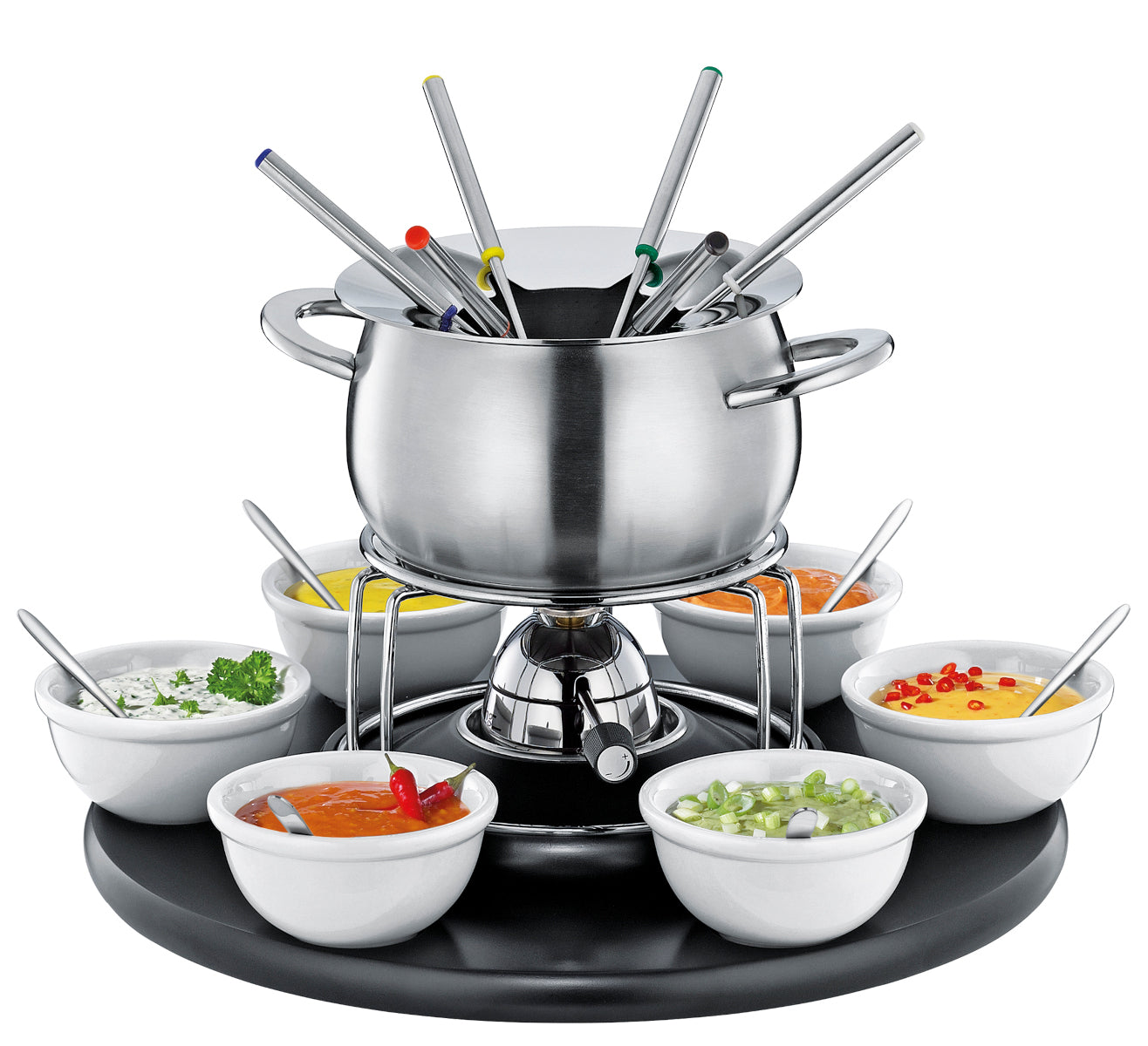 Spring CAROUSEL Fondue-Garnitur schwarz 22teilig Freisteller