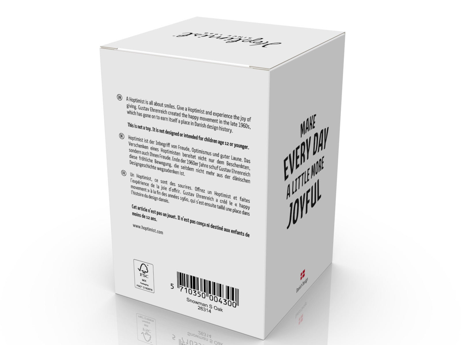 Hoptimist Snowman S oak 7,8cm Freisteller 2