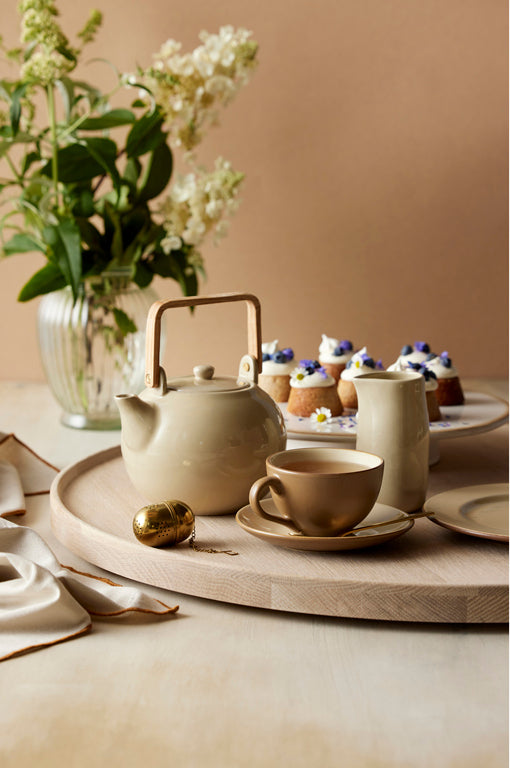 Bitz 29010 Teekanne sand mit Teesieb 1,2 l