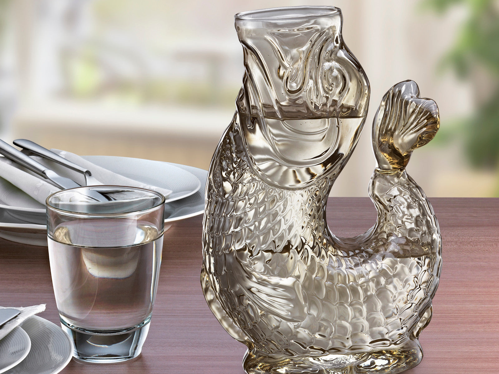 Cilio NEMO Wasserkaraffe beige 10x15,5x23cm Lifestyle 2