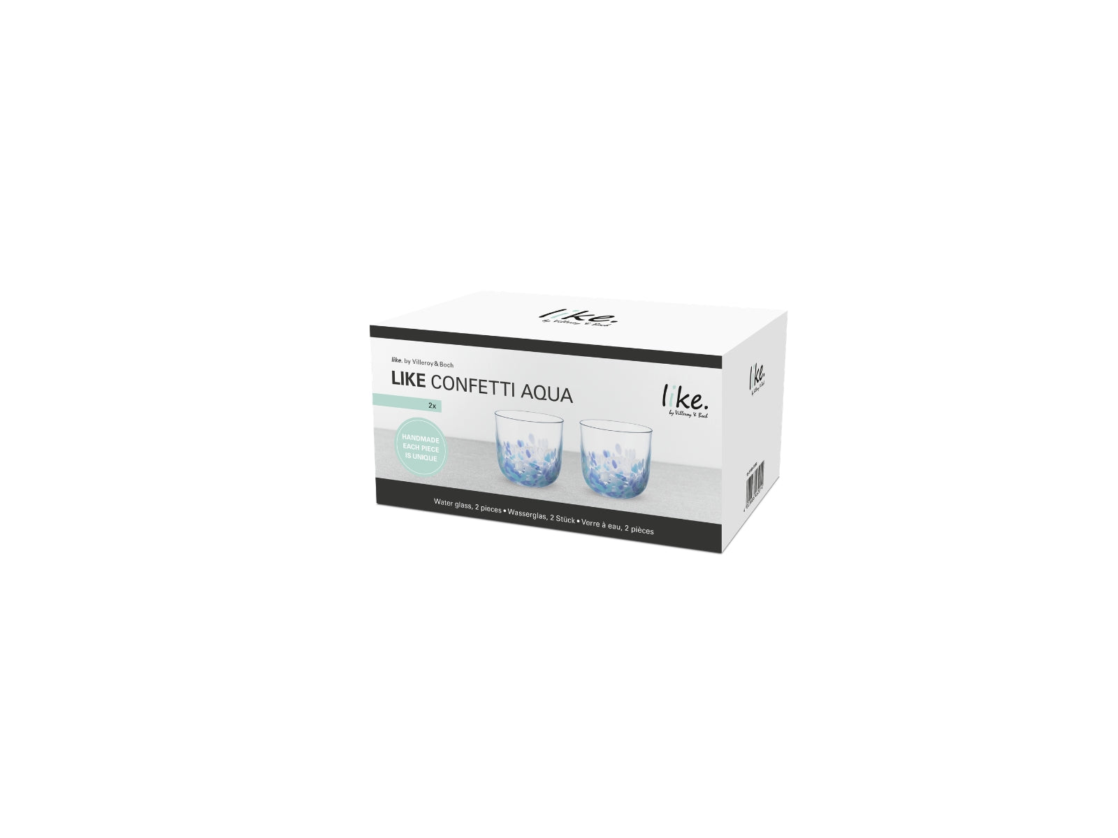 like. by Villeroy & Boch Like Confetti Aqua Wasserglas 0,2l 2erSet - Produktbild 2