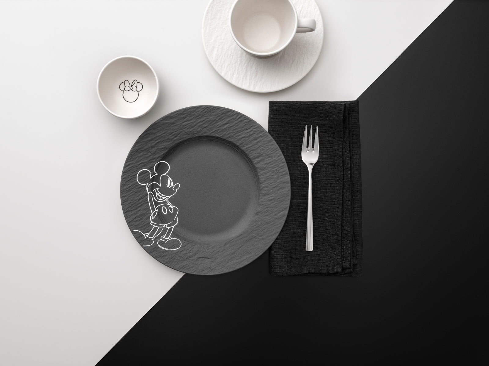 Villeroy & Boch Manufacture Rock - Mickey Mouse Frühstücksteller 2erSet - Produktbild 3