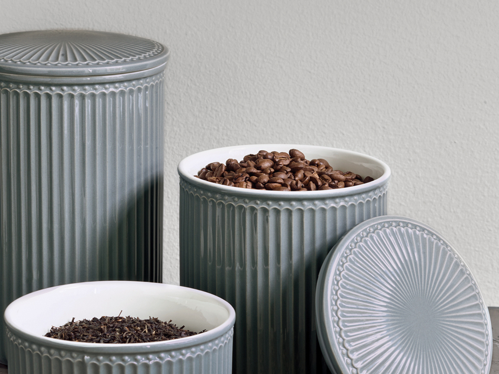 Greengate Alice Tafelset stone grey 4tlg