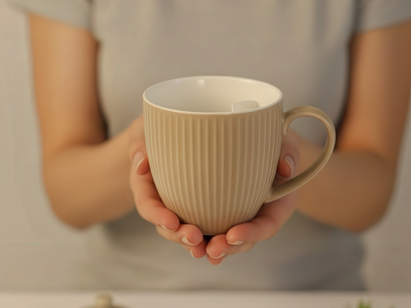 Cangoo Cup® Embossed Beige Teebecher 0,33l Lifestyle 4