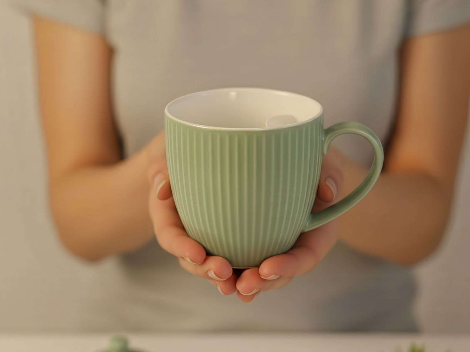 Cangoo Cup® Embossed Green Teebecher 0,33l Lifestyle 2