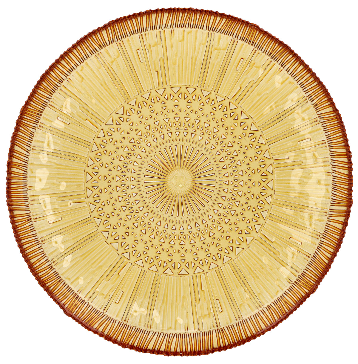 Bitz Kusintha Servierplatte rund amber 30cm Freisteller