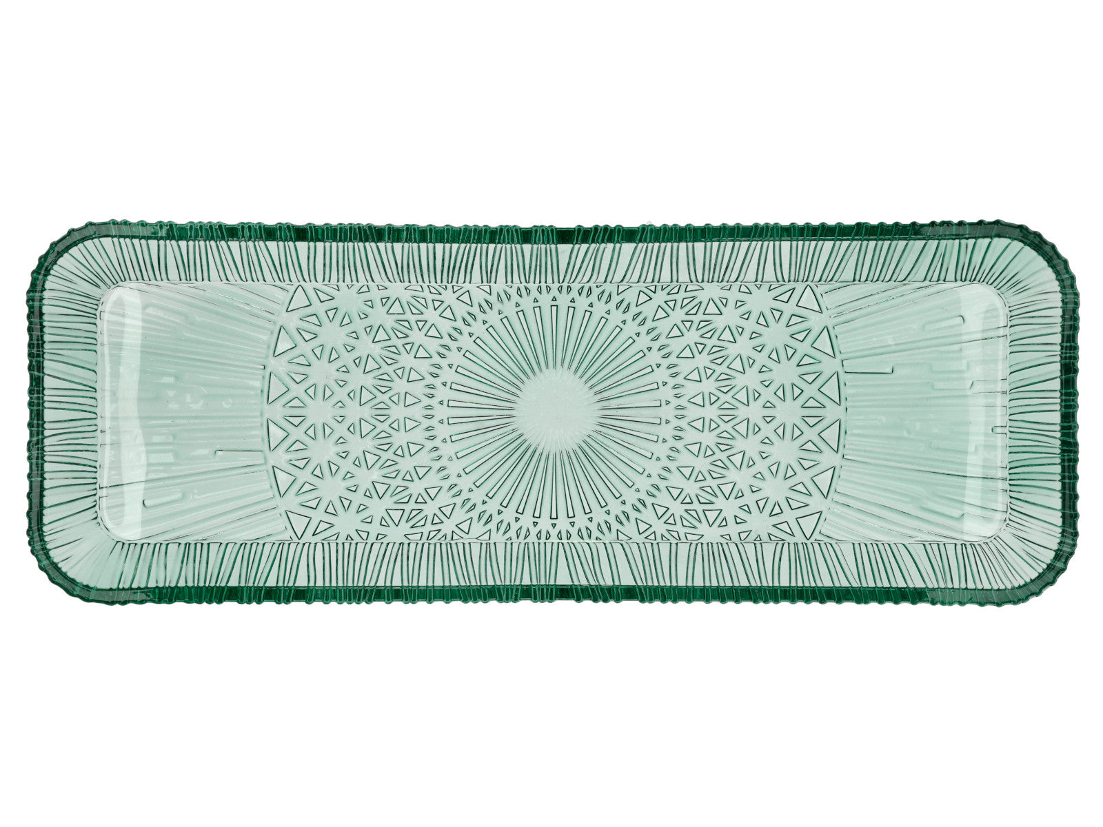 Bitz Kusintha Servierplatte rechteckig grün 38 x 14cm Freisteller 1