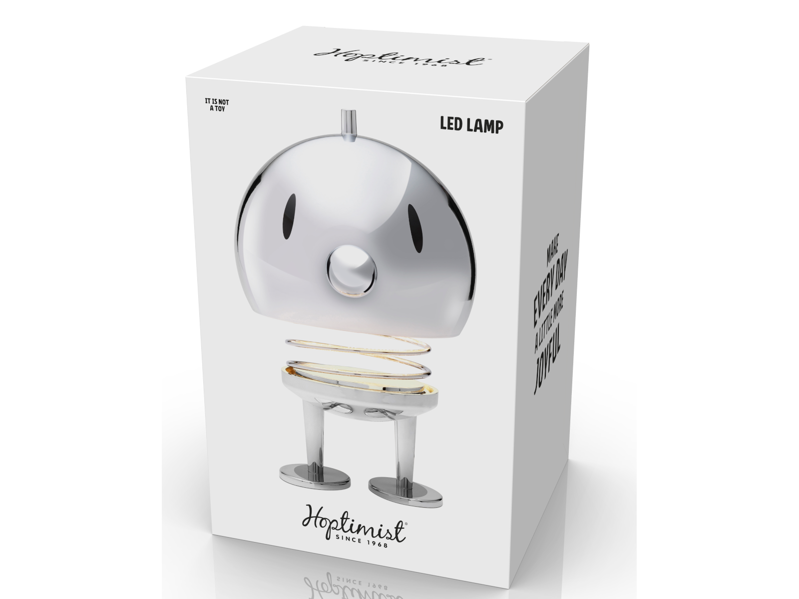 Hoptimist LED Lampe XL Chrome 23cm Freisteller 2