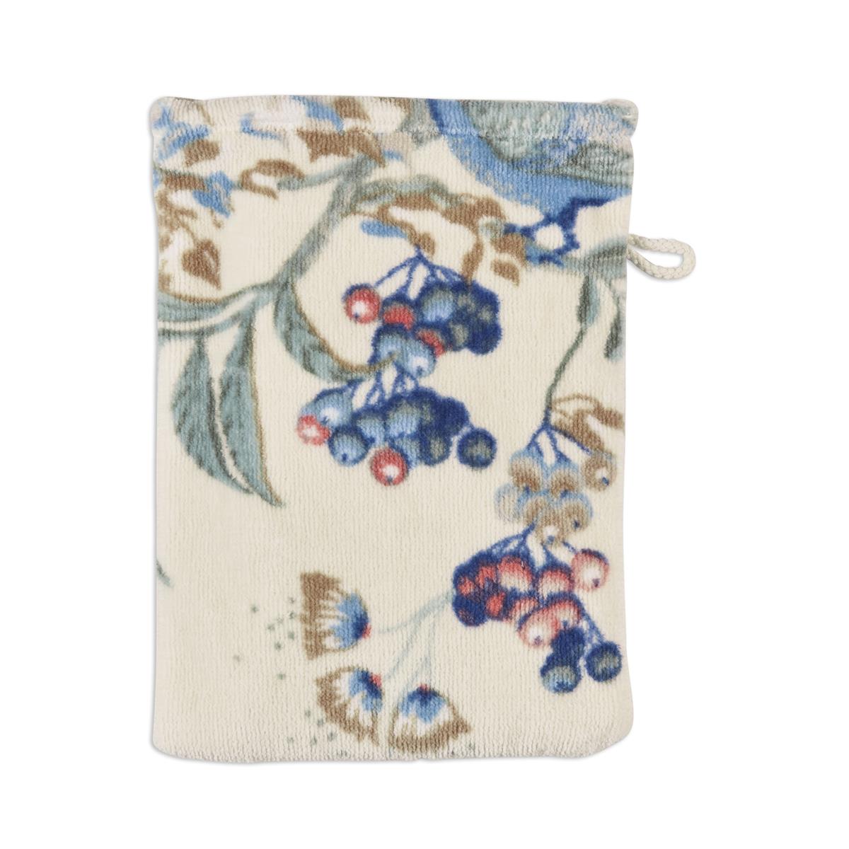 Secret Garden Waschhandschuh whiteblue 16x22cm (1 Stück) bh