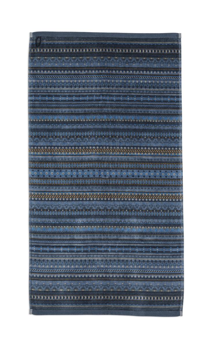 Geometric Print Handtuch dark blue 55x100cm (1 Stück) bh Freisteller