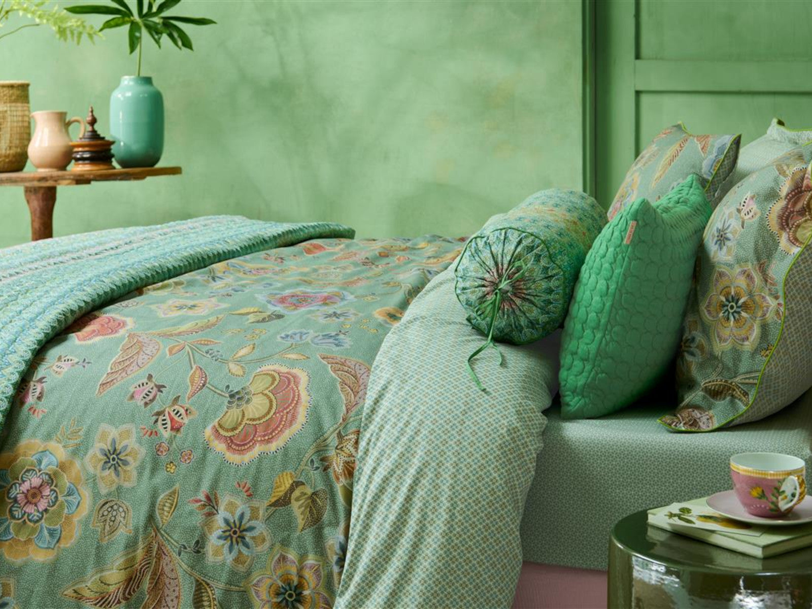 PIP STUDIO Matata Bettwäsche grün 155x220cm (1 Set) Lifestyle 3