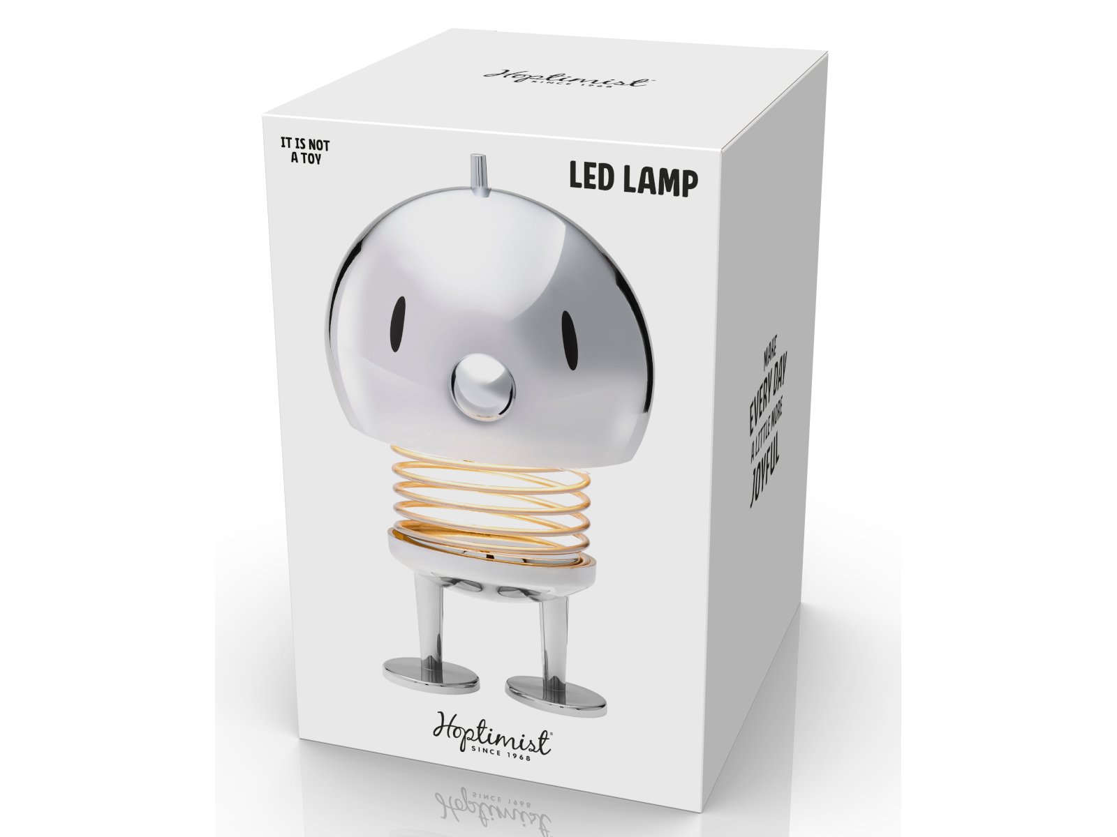 Hoptimist LED Lampe L Chrome 15cm Freisteller 2