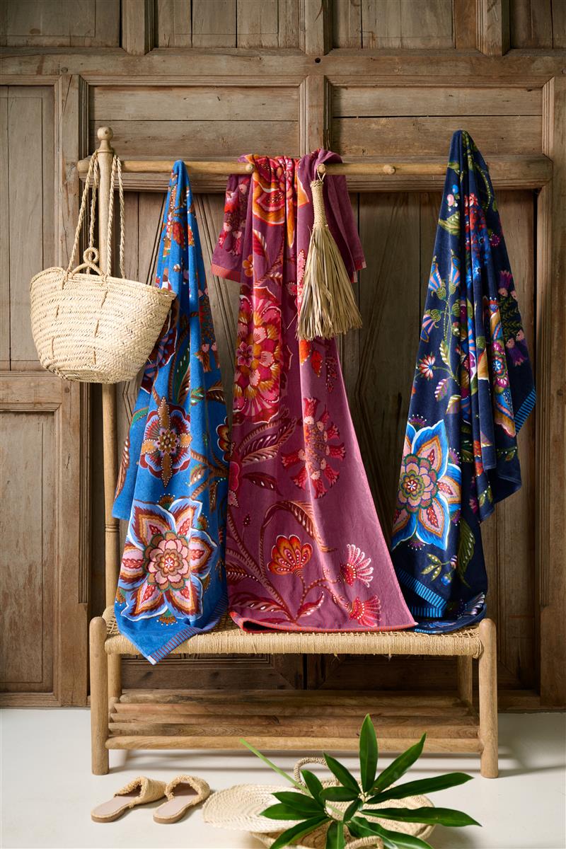 PIP STUDIO Viva la Vida dunkelblau Badetuch 100x180cm  (1 Stück) Lifestyle1