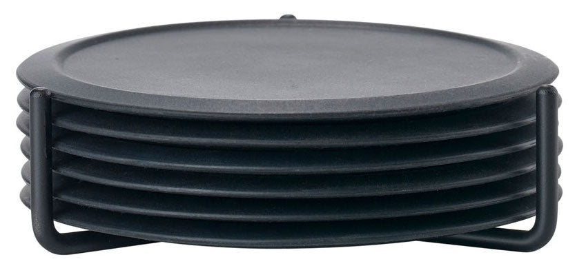 Zone Denmark Singles Glasuntersetzer mit Halter black Set6 Freisteller