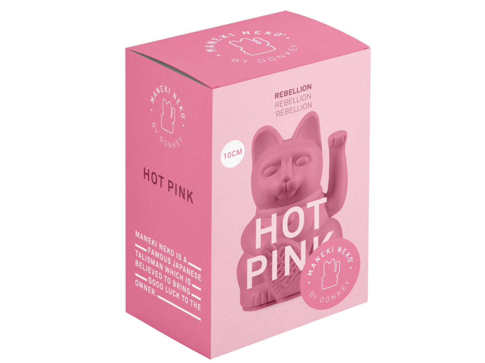 Donkey Products Lucky Cat Mini Winkekatze hot pink 10cm Freisteller 2