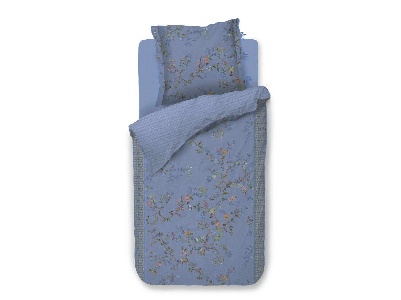 Pip Studio Bustani Bettwäsche blau 135x200cm (1 Stück) Freisteller 