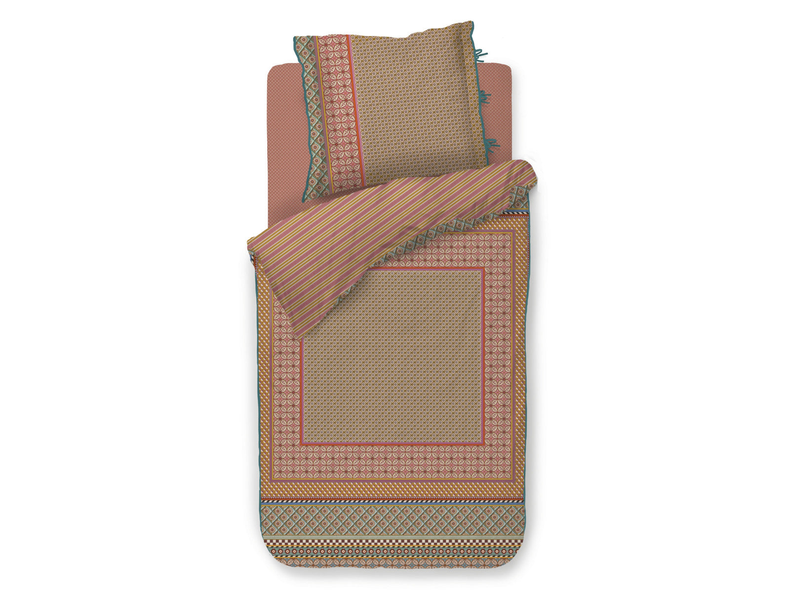 Pip Studio Bogolan Bettwäsche bunt 135x200cm (1 Stück) Freisteller 