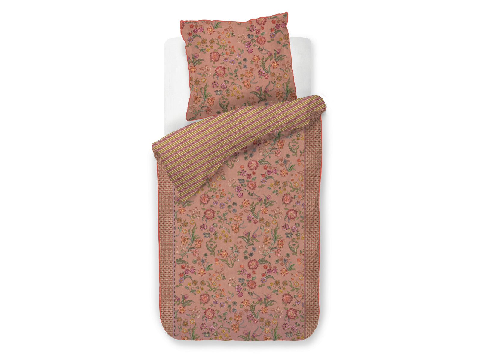 Pip Studio Coco Flower Bettwäsche koralle 135x200cm (1 Stück) Freisteller 