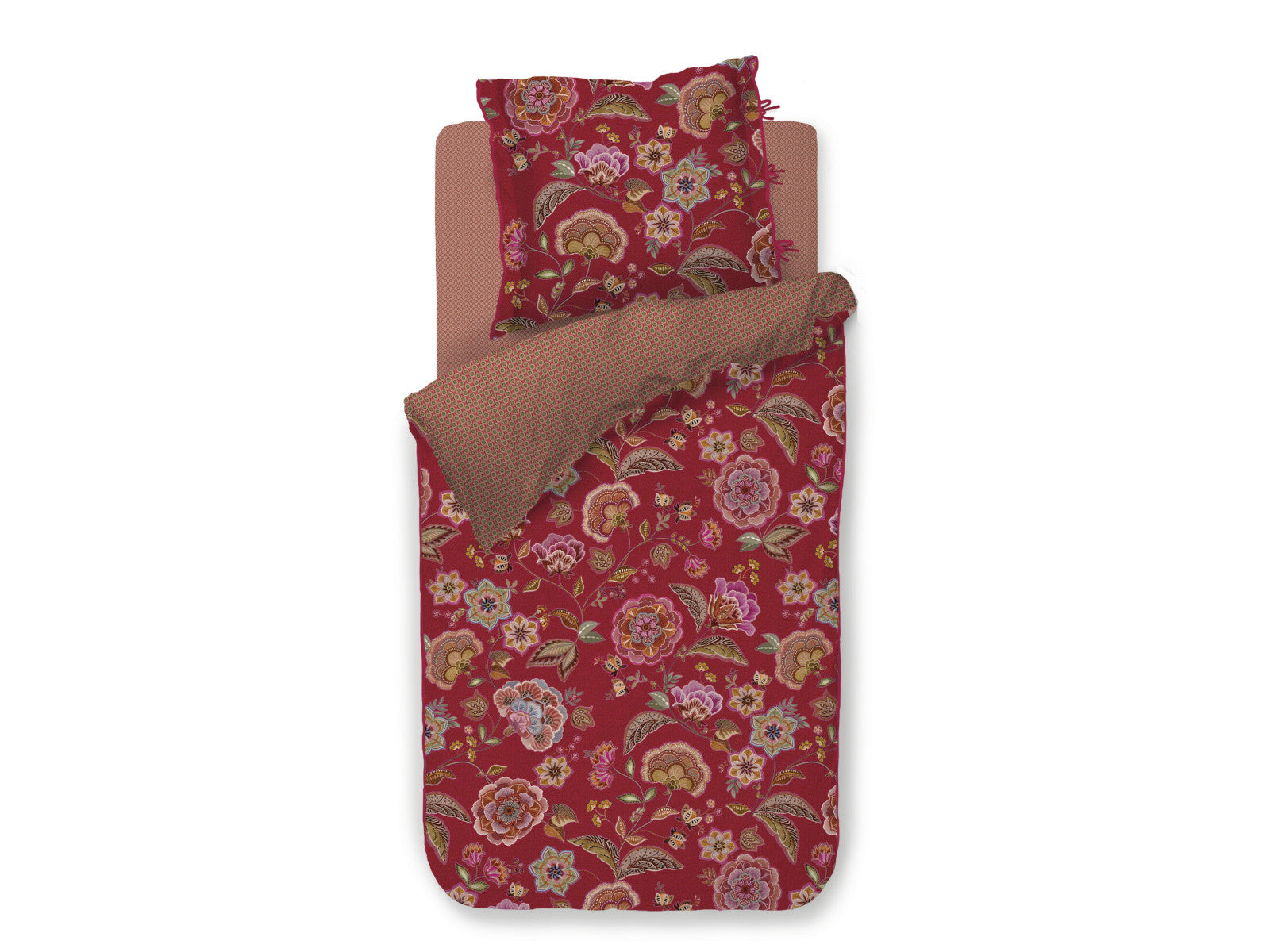 Pip Studio Matata Bettwäsche rot 135x200cm (1 Stück) Freisteller 