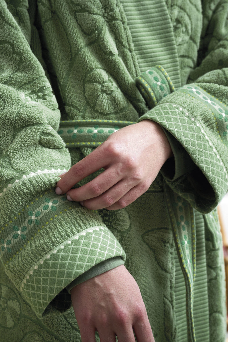 Pip Studio Jasmin Jacquard Bademantel grün L (1 Stück) Lifestyle 3