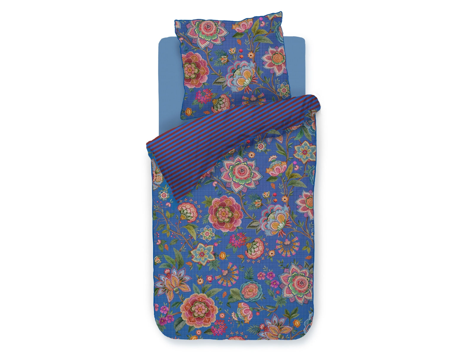 Pip Studio Bombay Bold Bettwäsche blau 135x200cm (1 Stück) Freisteller 1