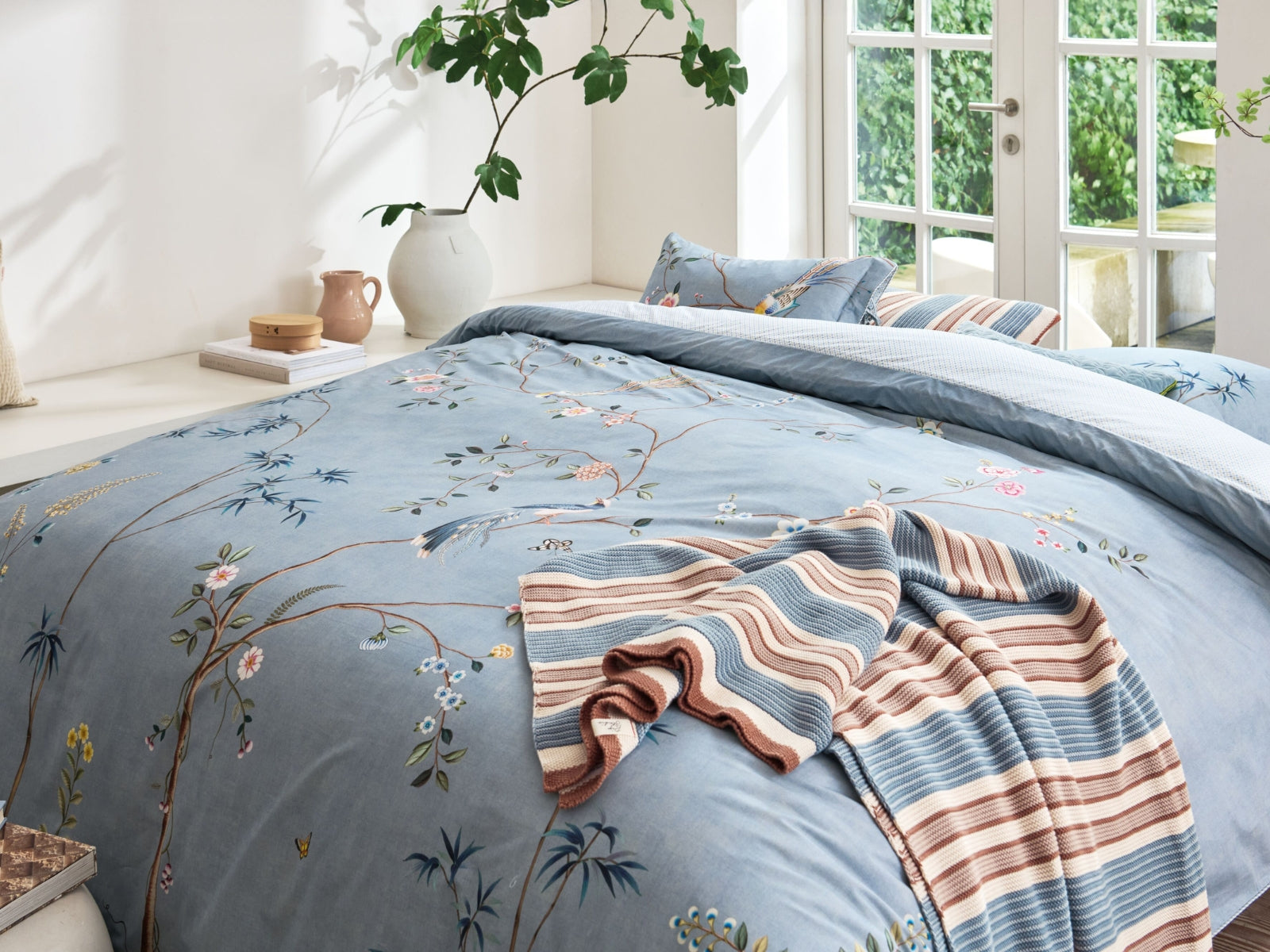 Pip Studio Bamboo Blossom Bettwäsche blau 135x200cm (1 Stück) Lifestyle 2