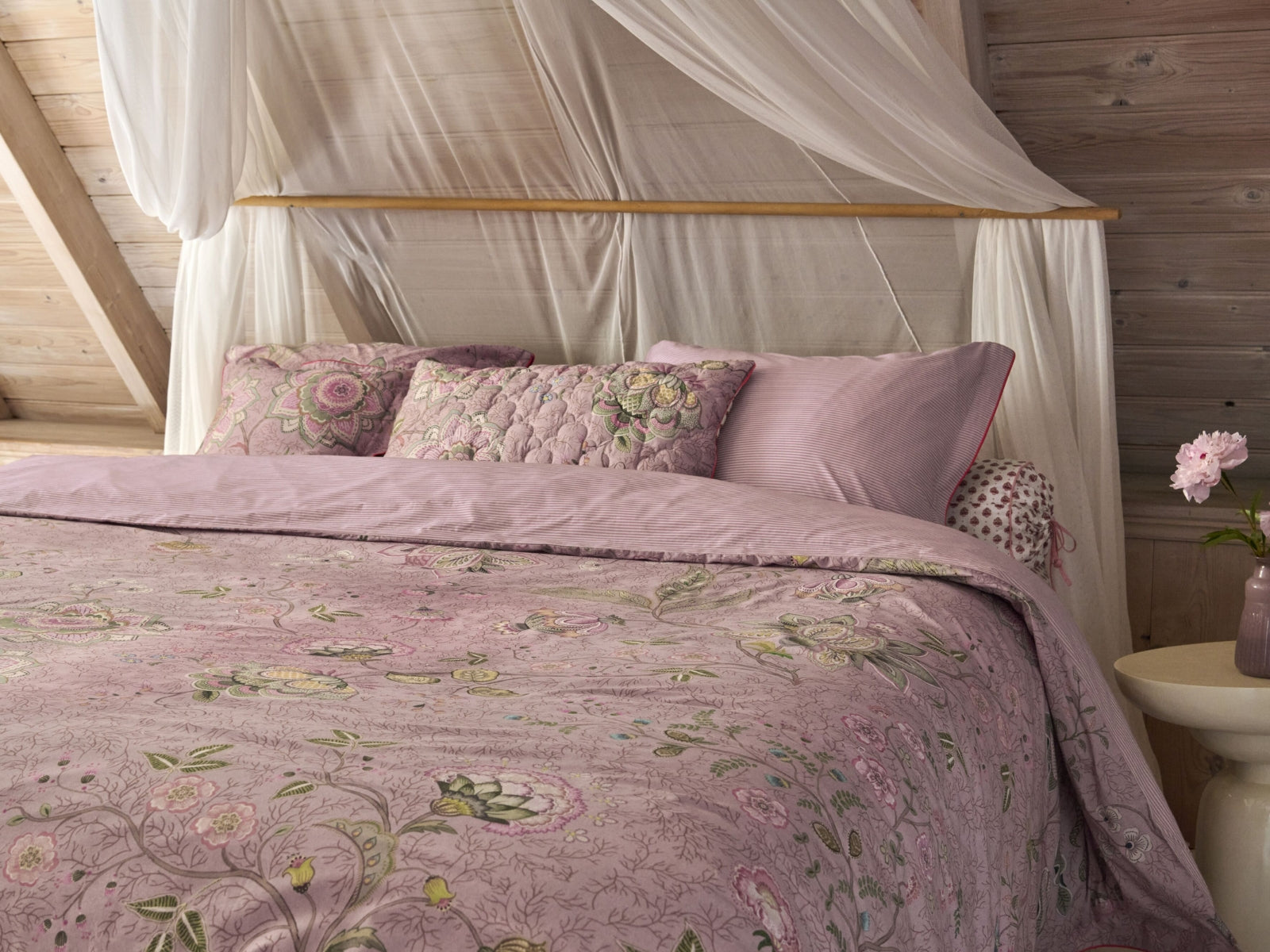 Pip Studio Mumbai Morning Bettwäsche pink 135x200cm (1 Stück) - Produktbild 3