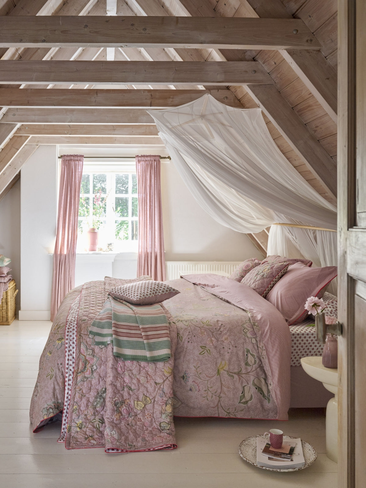 Pip Studio Mumbai Morning Bettwäsche pink 135x200cm (1 Stück) - Produktbild 4