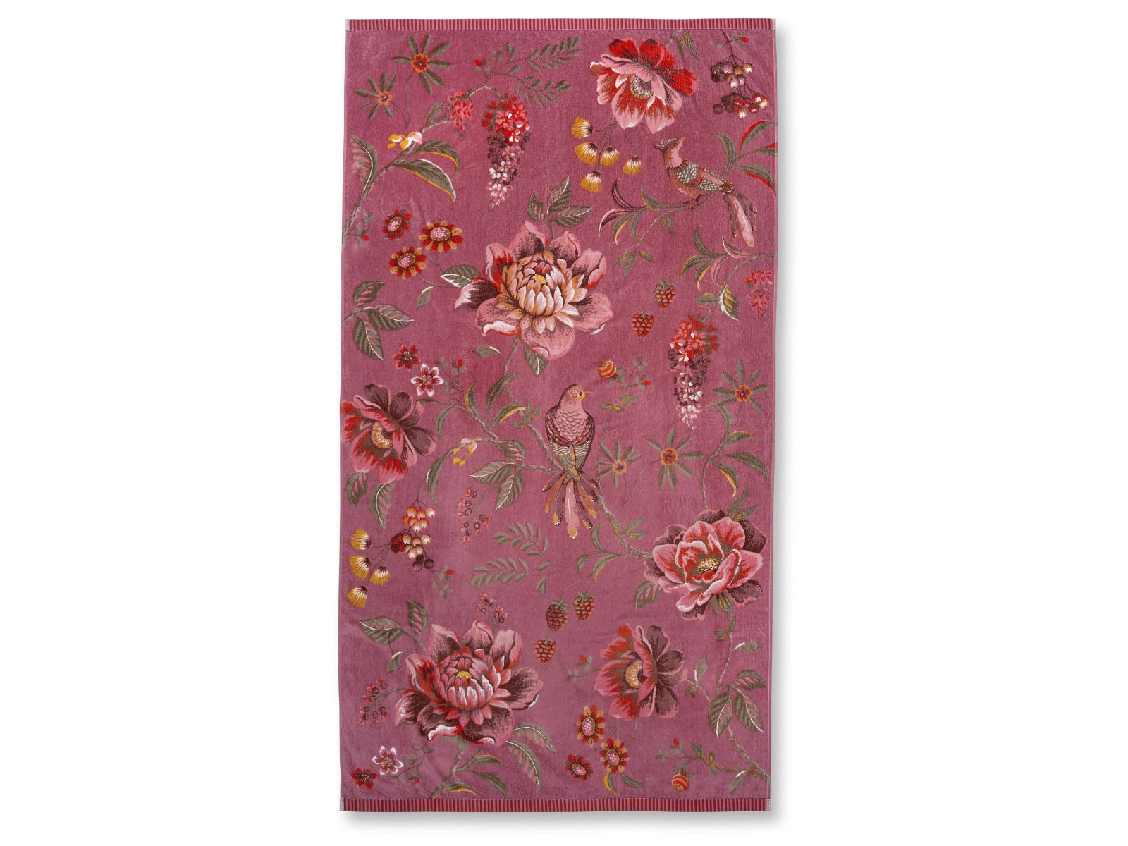 Pip Studio Secret Garden Strandtuch pink 100x180cm (1 Stück) Freisteller 1