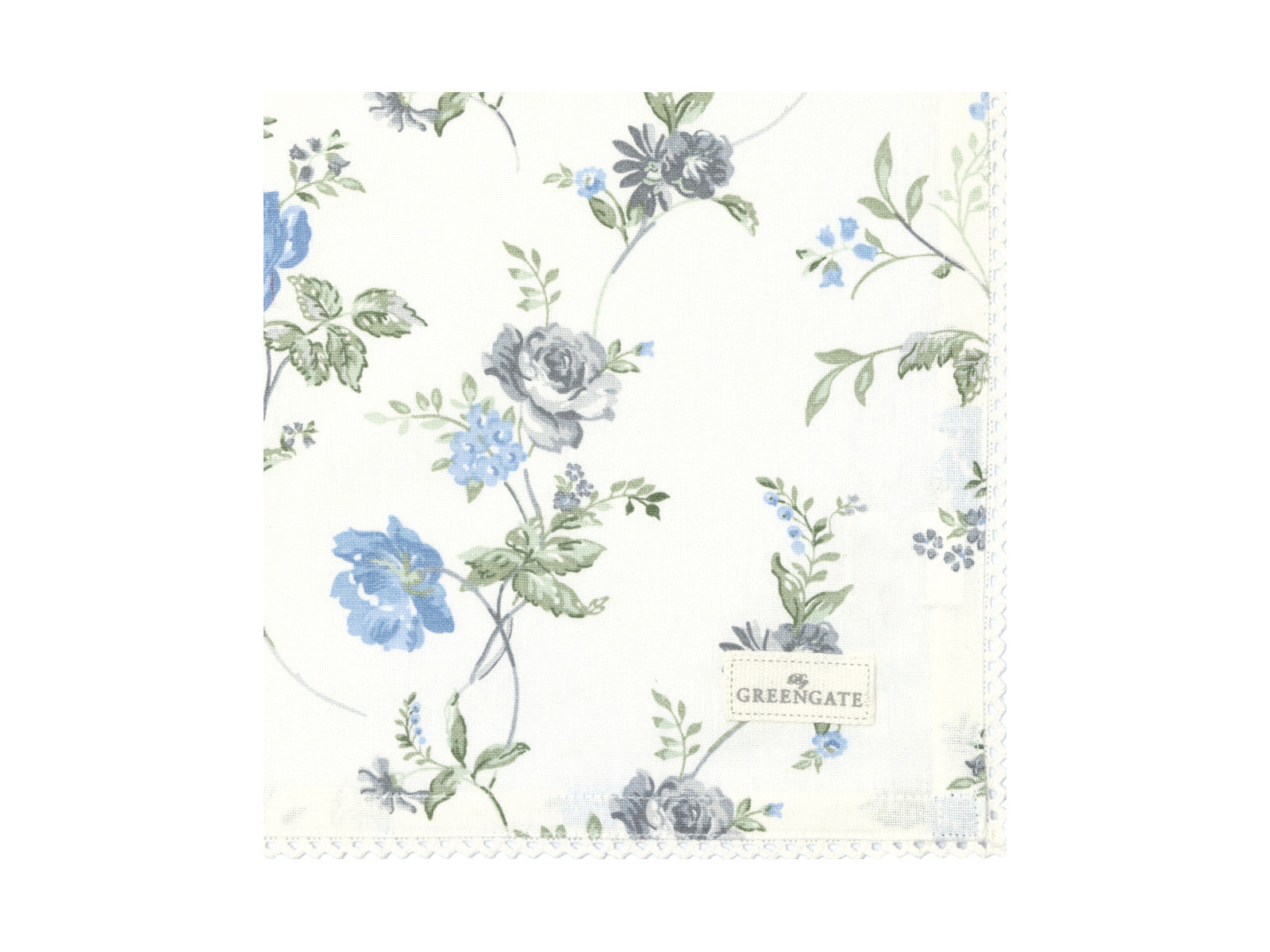 Greengate Celestine Stoffserviette mit Spitze white 40x40cm Freisteller