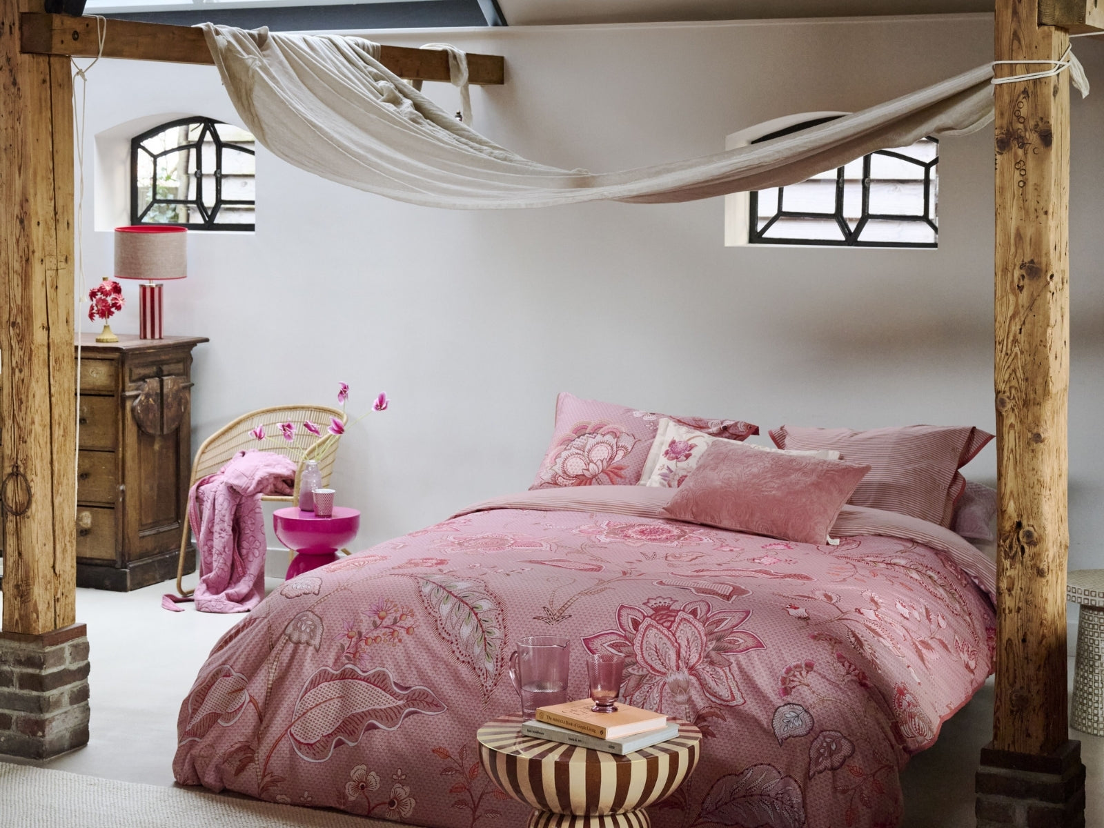 PIP STUDIO Mumbai Night Bettwäsche pink 135x200cm (1 Stück) - Produktbild 4