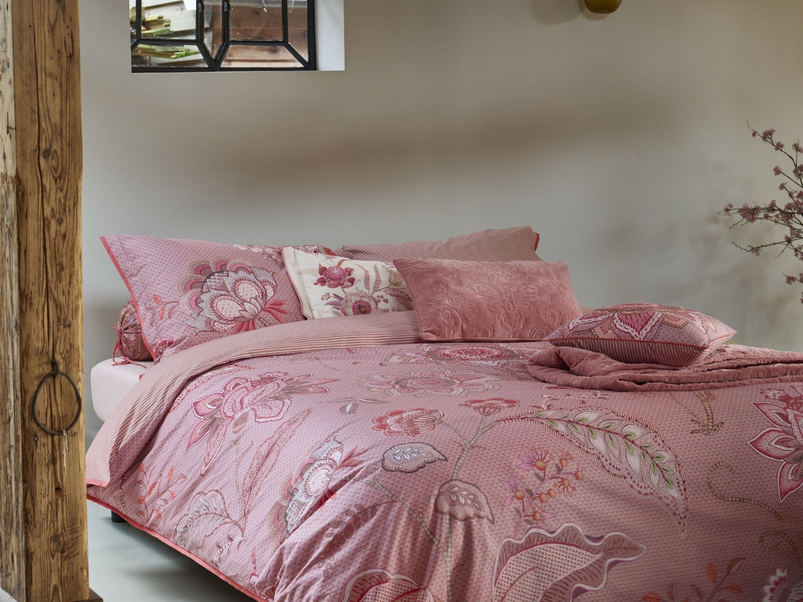 PIP STUDIO Mumbai Night Bettwäsche pink 135x200cm (1 Stück) - Produktbild 3