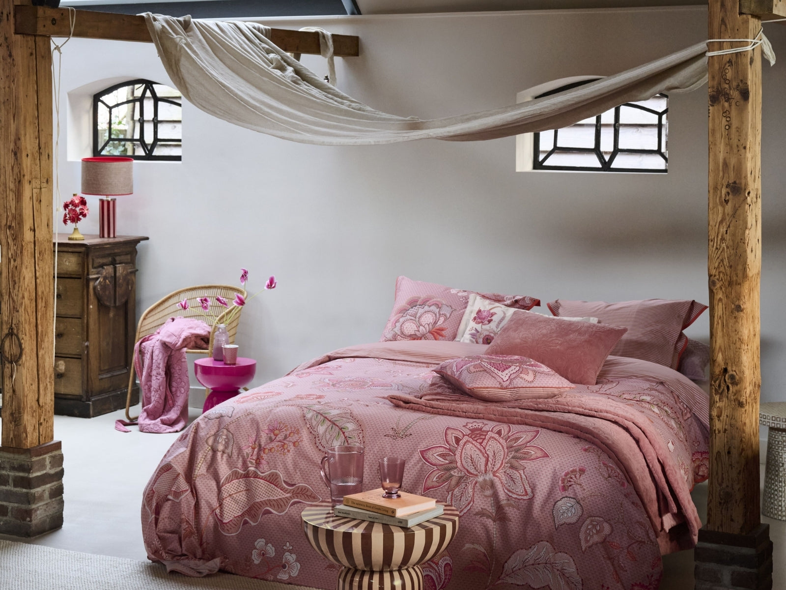 PIP STUDIO Mumbai Night Bettwäsche pink 135x200cm (1 Stück) - Produktbild 2