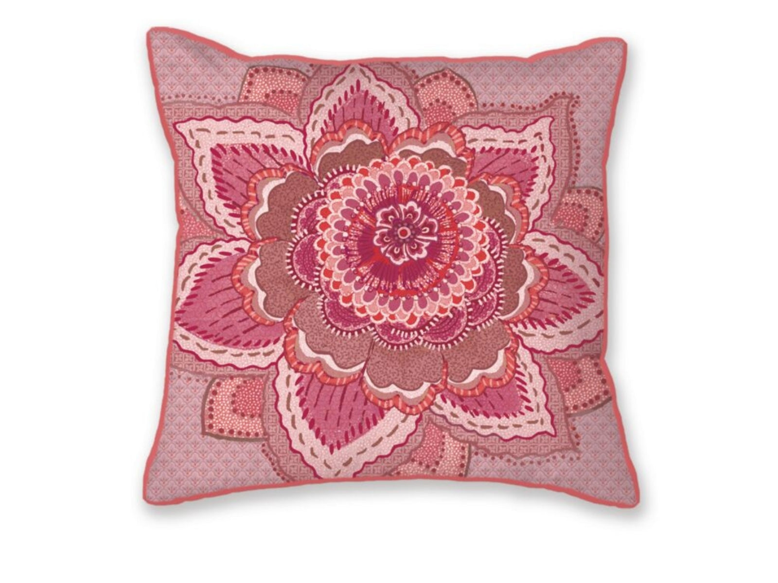 PIP STUDIO Mumbai Night Kissen quadratisch pink 45x45cm (1Stück) - Produktbild 1