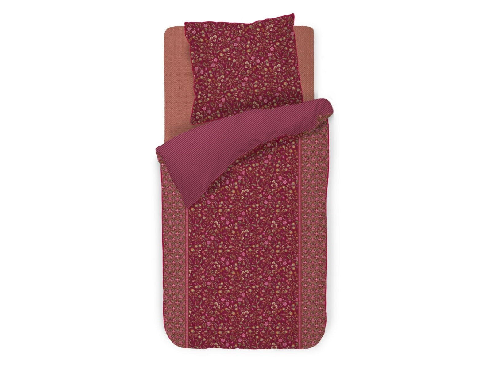 PIP STUDIO Flora Bangalore Bettwäsche dark pink 135x200cm (1 Stück) - Produktbild 1