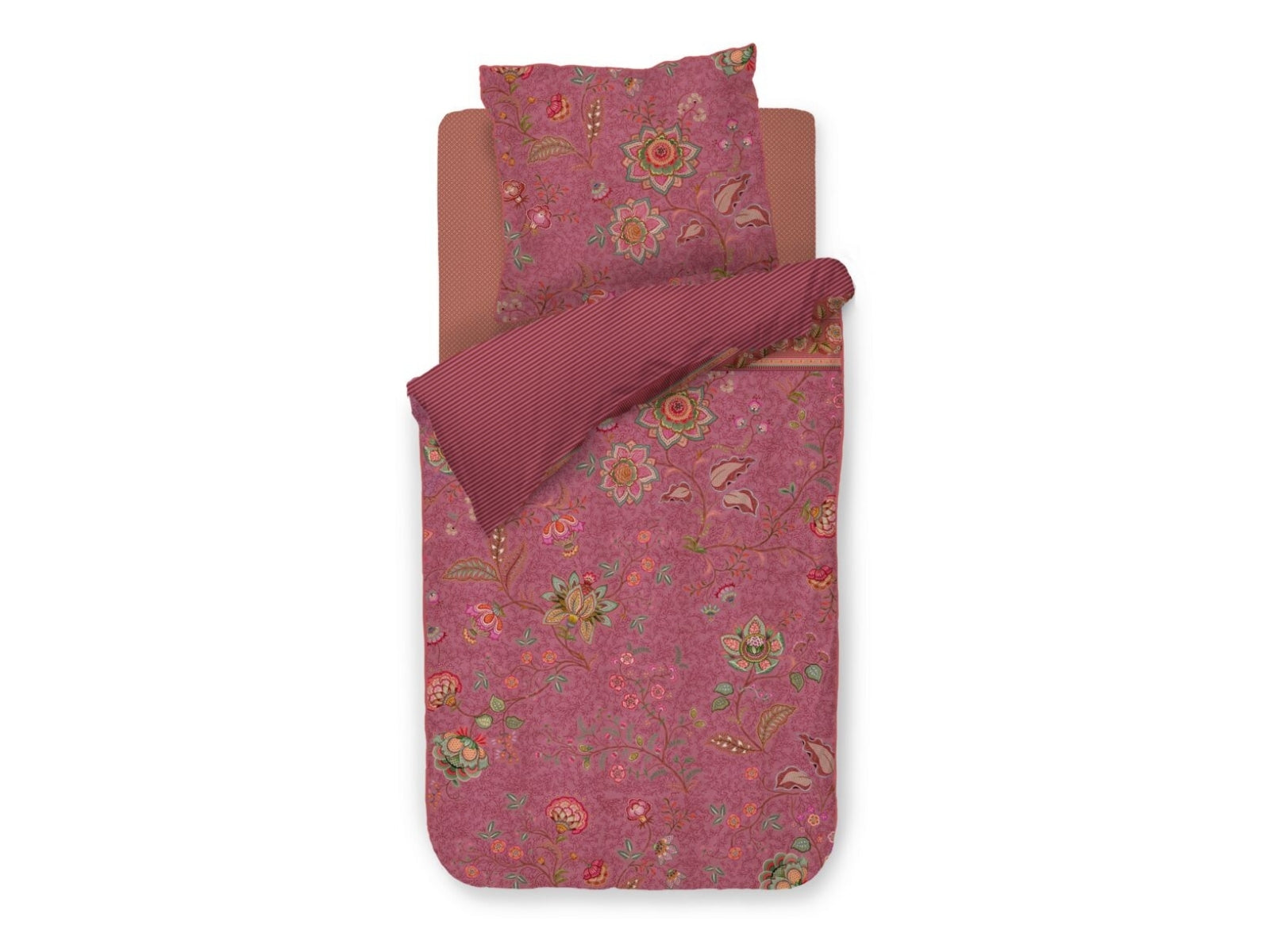 PIP STUDIO Mumbai Evening Bettwäsche dark pink 135x200cm (1 Stück) - Produktbild 1