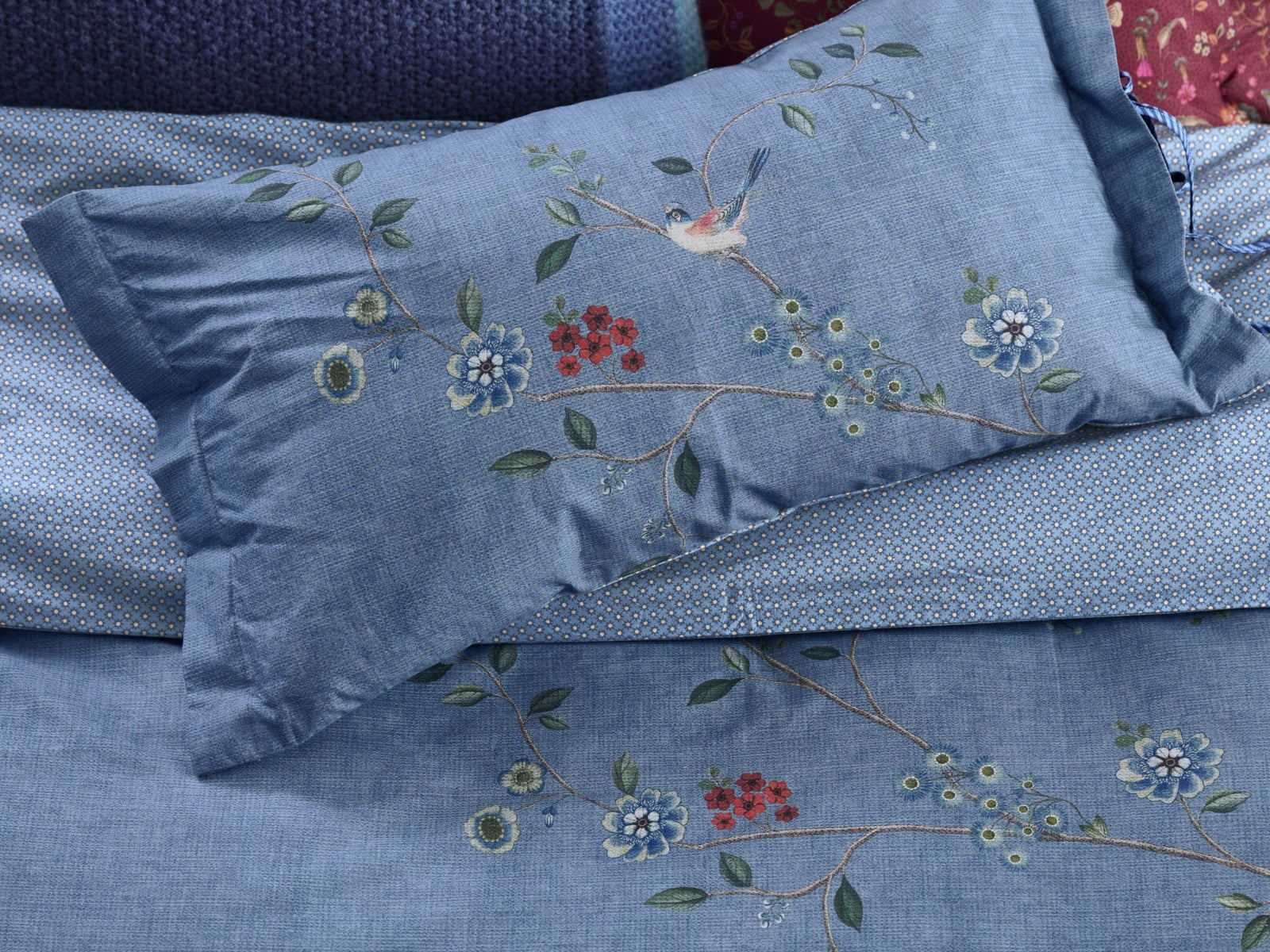 PIP STUDIO Desi Garden Kissen blau 35x60cm (1 Stück) - Produktbild 3