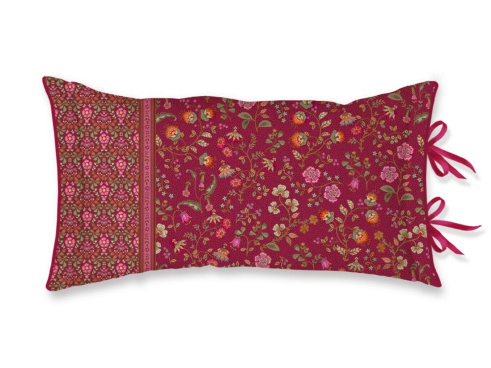 PIP STUDIO Flora Bangalore Kissen dark pink 35x60cm (1 Stück) - Produktbild 1