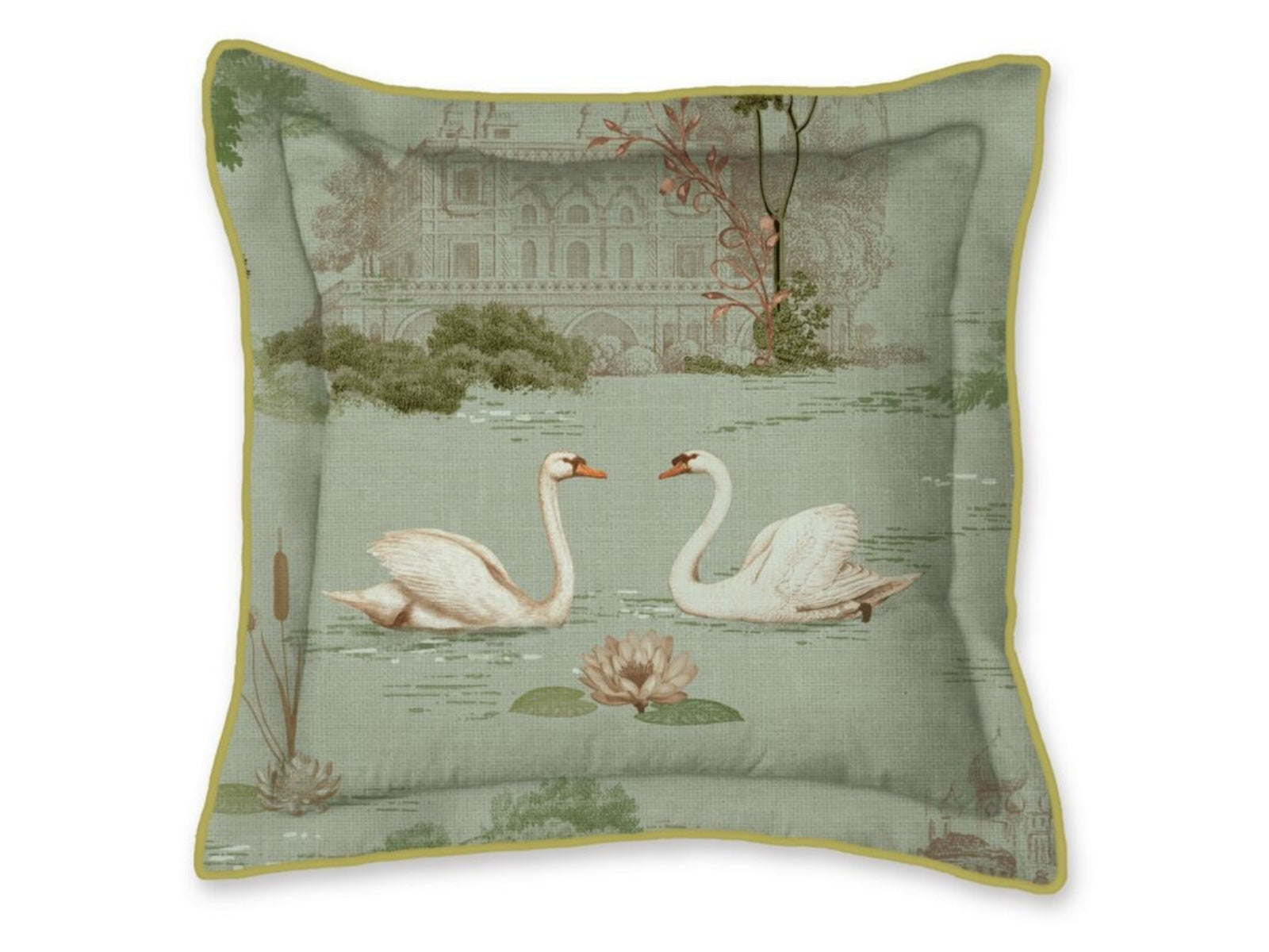 PIP STUDIO Darjeeling Days Kissen quadratisch grün 45x45cm (1Stück) - Produktbild 1