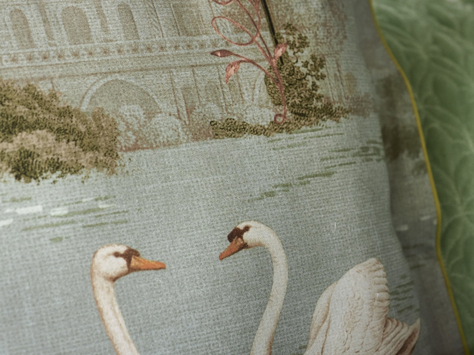 PIP STUDIO Darjeeling Days Kissen quadratisch grün 45x45cm (1Stück) - Produktbild 3